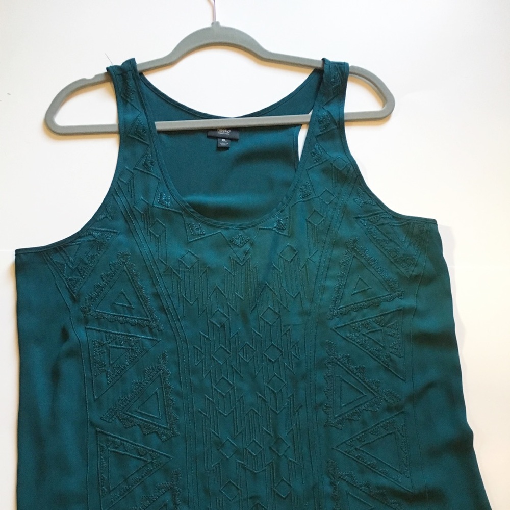 Mossimo teal tank with detail